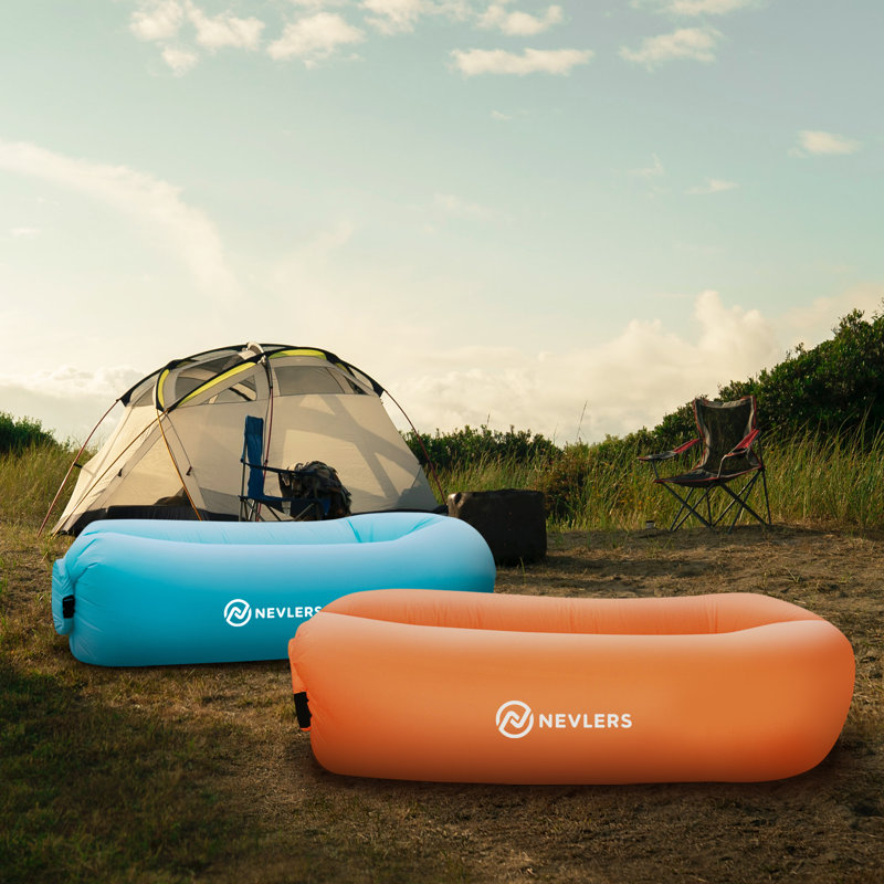 Chaise de camping inclinable et gonflable