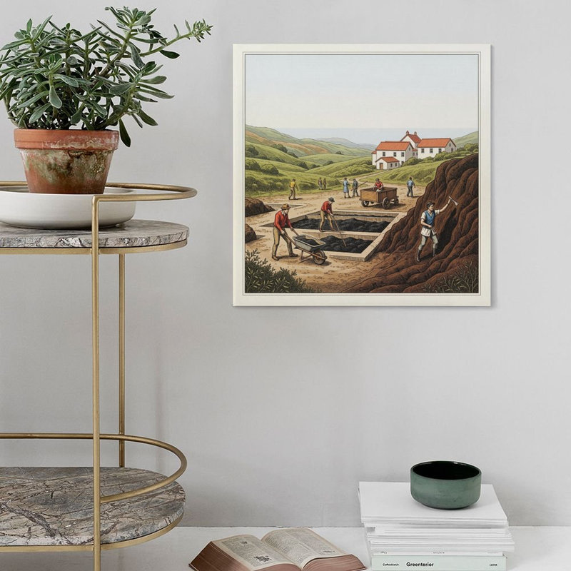 Décoration murale sur toile Alum Works-2 - Affiche vintage - Décoration intérieure, 20 x 20 po