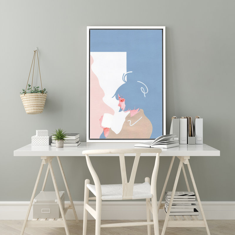 Thinking, White, 24" H x 16" W