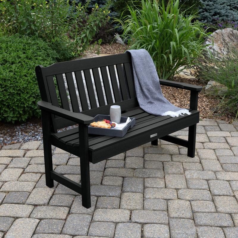 Banc de jardin en plastique Arbnora, Noir
