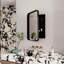 Armoire à pharmacie encastrée en métal noir 16 x 24 po avec miroir et tablettes réglables Miroir mural noir avec rangement pour salle de bain