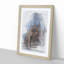 Lincoln Cathedral in England in Abstract - Picture Frame Graphic Art Print-55772750-55772749