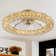 22" Hudman Dimmable Crystal Ceiling Fan with LED Lights