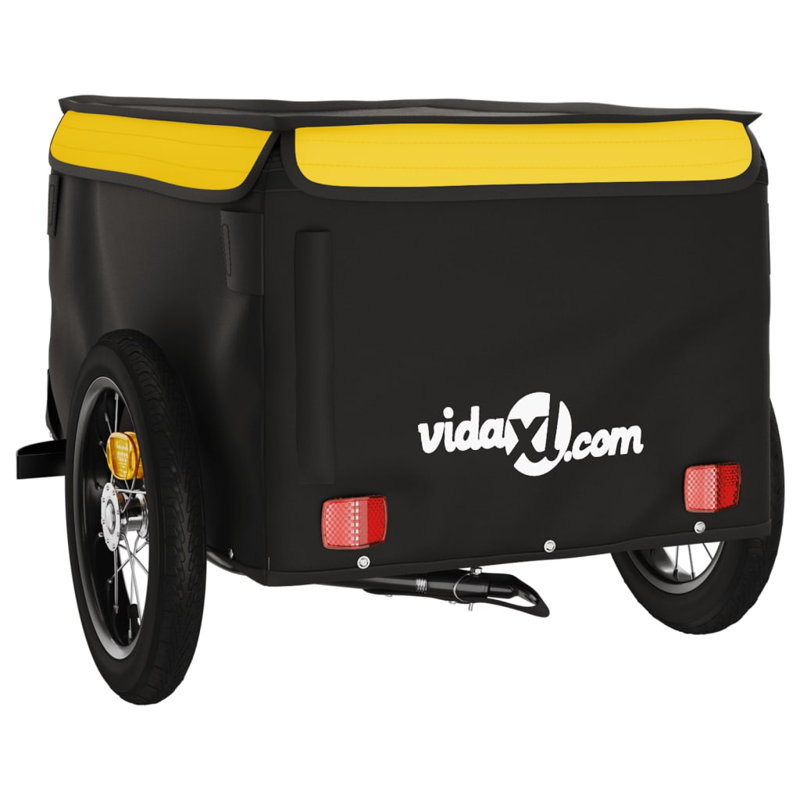 Bike Trailer Iron, 44cm H x 120cm W x 54cm D, Black/Yellow