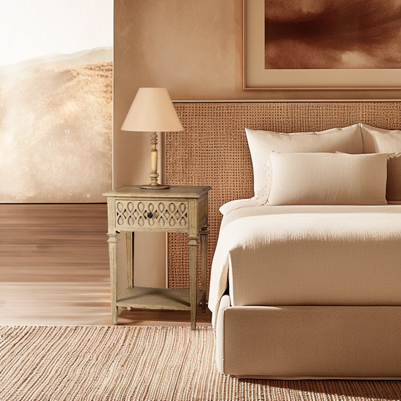 Artisans 50cm W Solid Wood Bedside Table