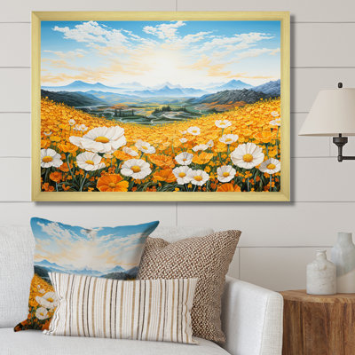 " Yellow Marigold In Mountain Scenery "