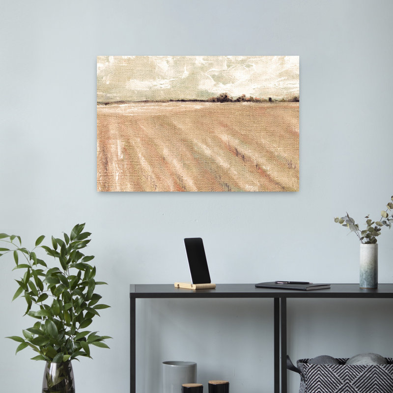 Harmonie sur le terrain, paysage contemporain abstrait, art naturel, H 16 po x l 24 po