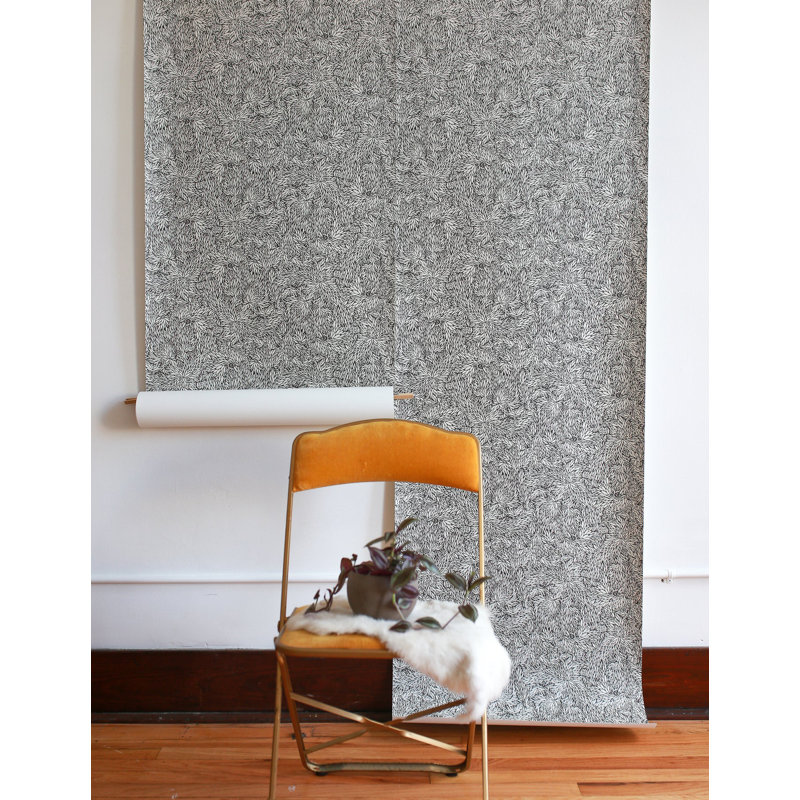 Floral Wallpaper Double Roll, Blue Haze