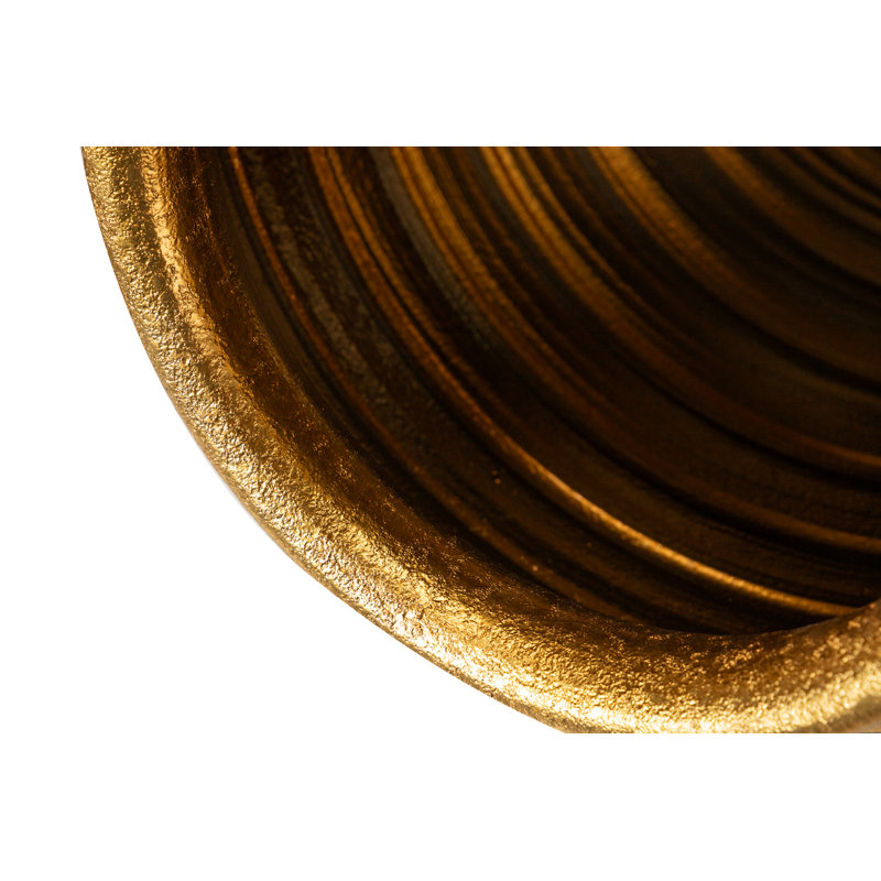 Ceramic / Porcelain Table Vase, Gold, 52cm H x 44cm W x 44cm D
