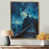 Toile avec cadre flottant or