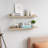 Yuli Wall Shelf Set Of 2, Farmhouse Brown White, Raised Ledge Design 32 Inch-125237636-118123958