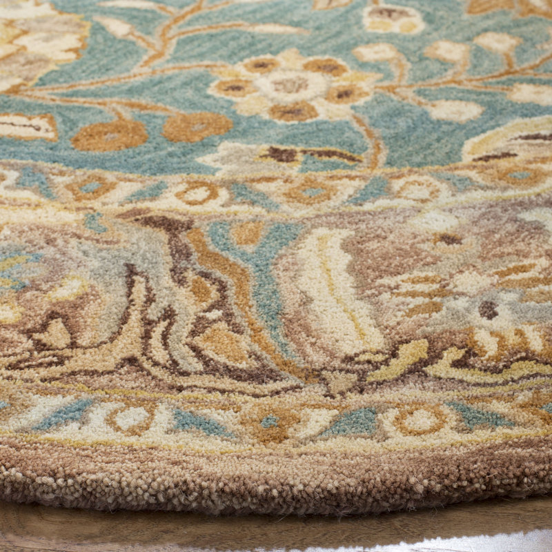 Tapis oriental en laine touffeté à la main Tingley, Rond 6 pi