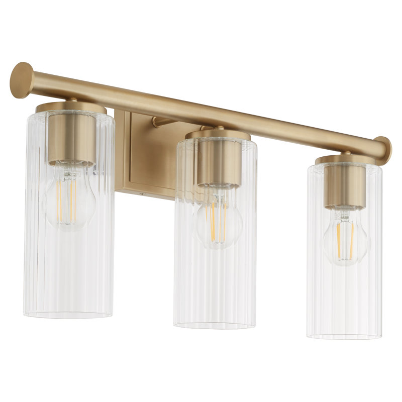Ensemble de meuble-lavabo 3 lumières Mercier, Antique Brass