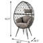 Chaise d'extérieur contemporaine avec dossier relaxant - Coussin moelleux pour le patio