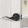 Privacy Door Lever with Round Rosette Keyless Lock