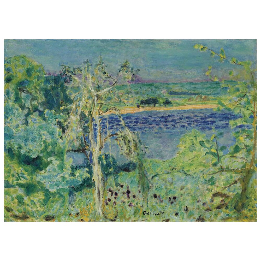 Gerahmtes Leinwandbild La Seine À Vernon (La Risée Sur La Riviére) von Pierre Bonnard