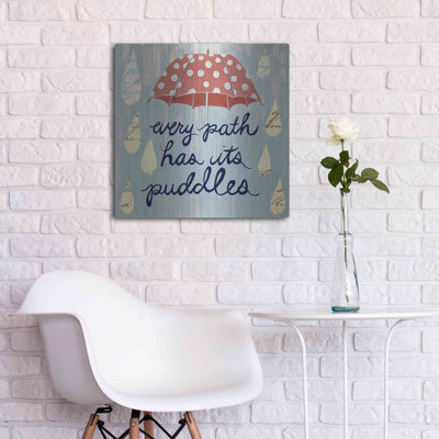 «Rainy Day II» par Grace Popp, art mural en métal, 24 po x 24 po