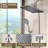 12" Rectangular Dual Shower Head Combo with 6-Spray Handheld Shower Wall Mount Brushed Nickel-122060555