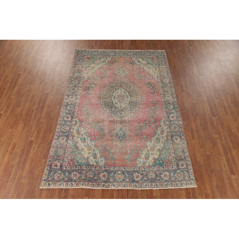 Distressed Wool Traditional Area Rug 7x10