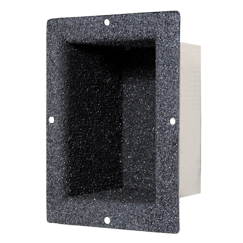 Stainless Steel Shower Niche with Sand Coating Bathroom Niche Shelf, 9.38" H x 7.38" W x 3.88" D
