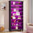 Orthman 68.9" H x 28.35" W Open Bookcase Bookshelf with Adjustable Shelf and Multicolor LED Lights-1493773661