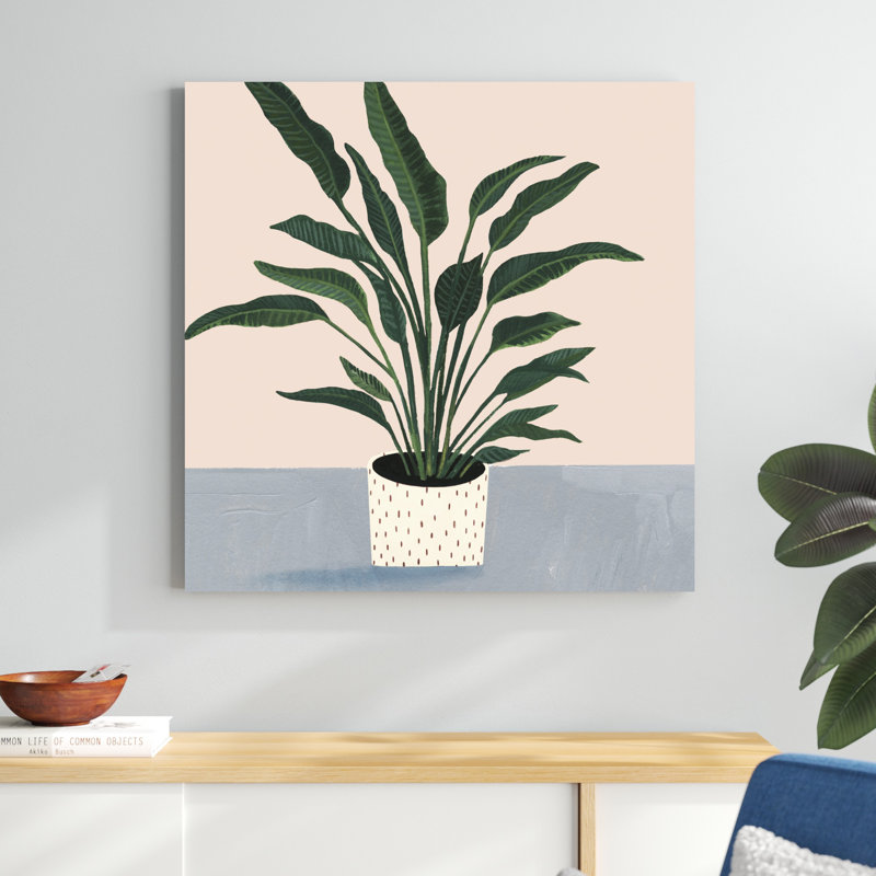 «Houseplant IV», peinture sur toile tendue, H 36 po x l 36 po