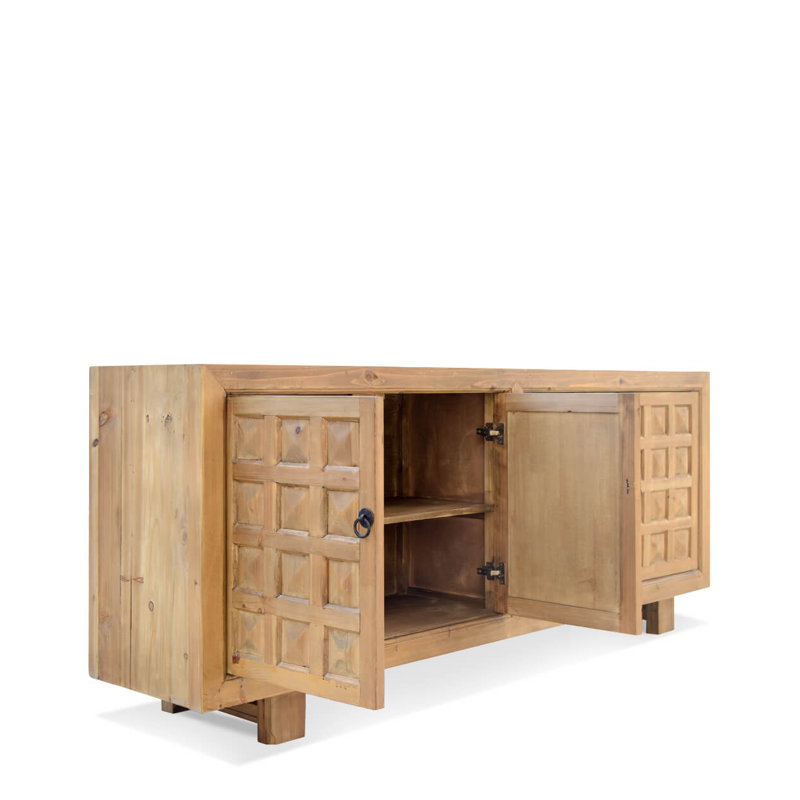 Kilby 4 - Door Rectangle Accent Cabinet, Brown