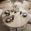 Extendable Round Metal Base Dining Table-1563213558-1563213552