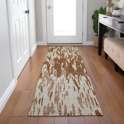 Tapis rectangulaire Aleighna avec envers antidérapant