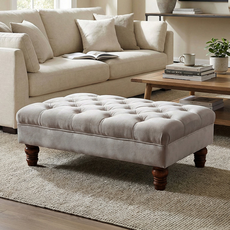 Velvet Upholstered Bench