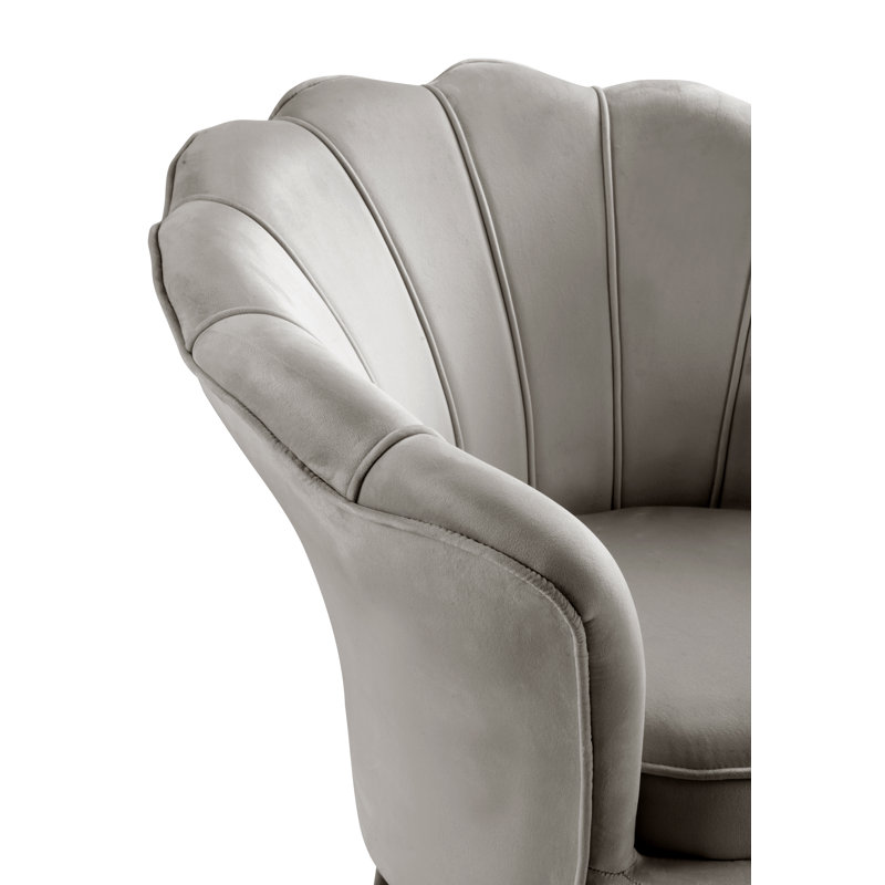 Jaonna Velvet Club Chair, Gray