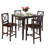 Skiatook 4 - Person Solid Wood Top Four Leg Base Dining Set