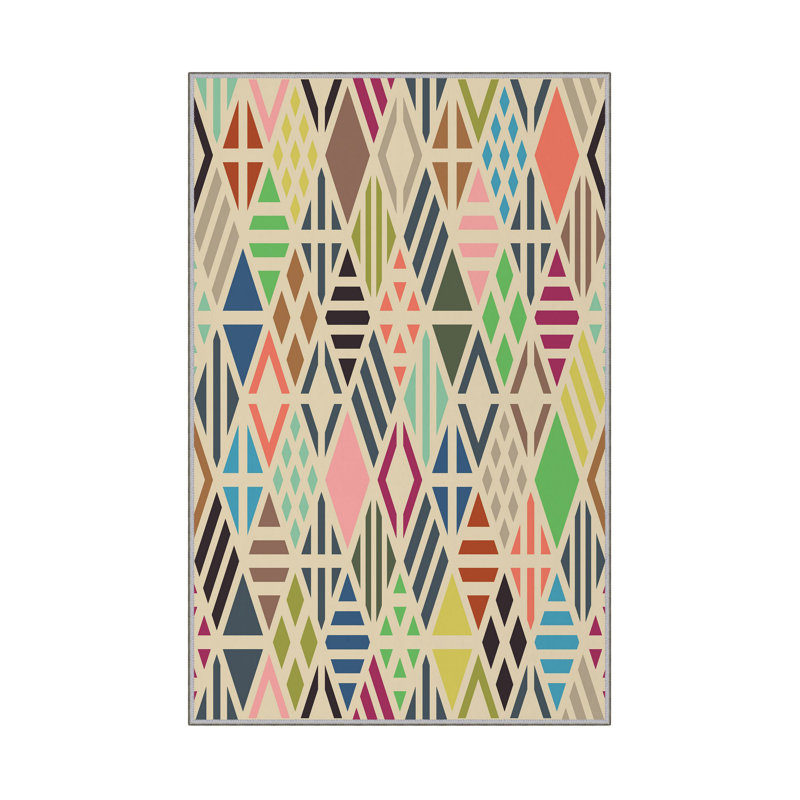 Premium Hall Carpet (3.3 x 6.6 ft), 100% Polyester, 0.4 in Pile Height | Antibacterial, Non-Slip PVC Dot Underside | Machine Washable, 3D Digital Printing | Ideal for Living Room, Bedroom, and Entryway Decor