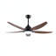 Ventilateur de plafond avec lampes, ventilateurs de plafond de 56 pouces avec télécommande, 5 vitesses, moteur à courant continu réversible à 6 vitesses pour patio, salon, chambre à coucher, porche