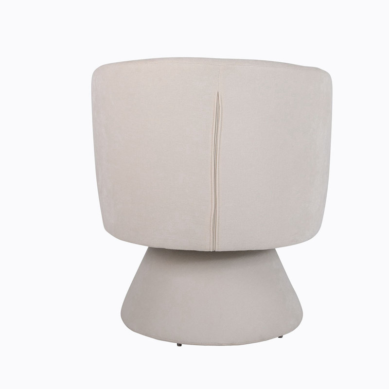 Fauteuil pivotant de 26,40 po Huertes, Tissu beige