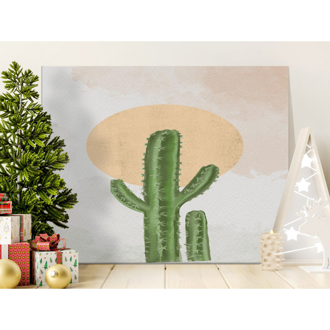 Cactus Canvas Wall Art, Desert Modern Decor, Gallery Wrapped Canvas Print, Ready to Hang, Southwest Art, Boho Chic, Archival Quality