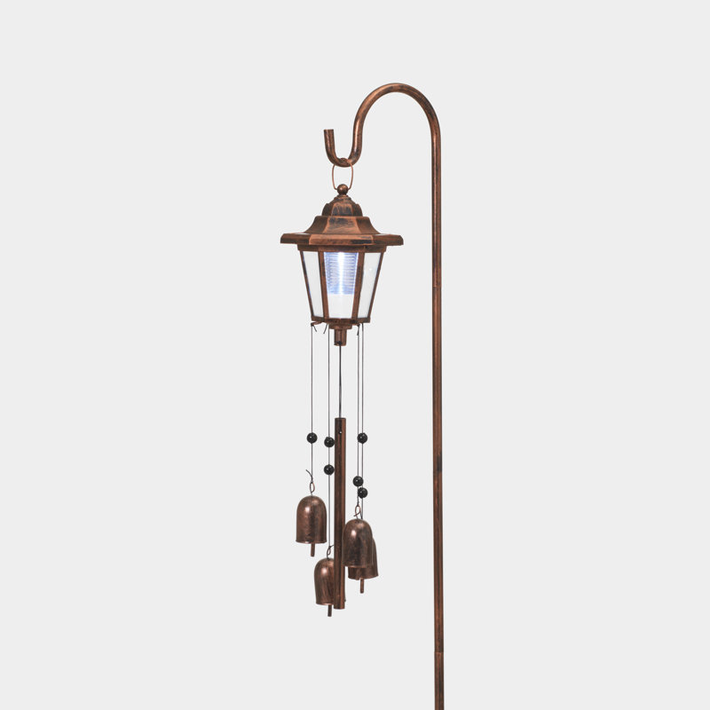 32 in H Solar Lighted Metal Lantern