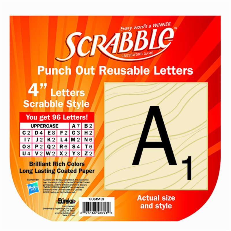 Scrabble Deco 4 "Letters babillard découpé