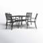 4 - Person Square Stainless Steel Patio Dining Set