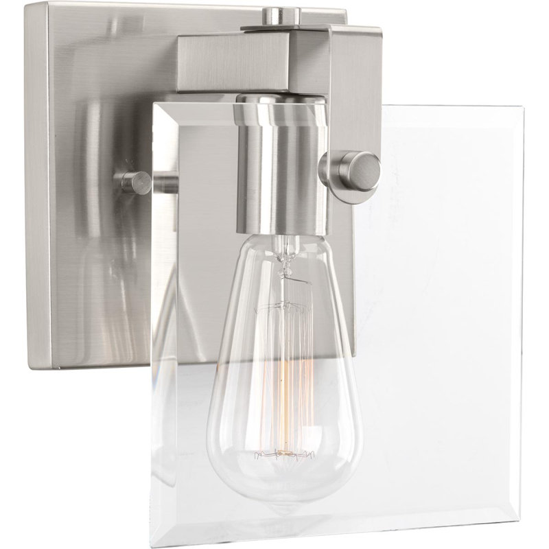 Applique murale pour salle de bain 1 lumière Bridgewood, Nickel brossé