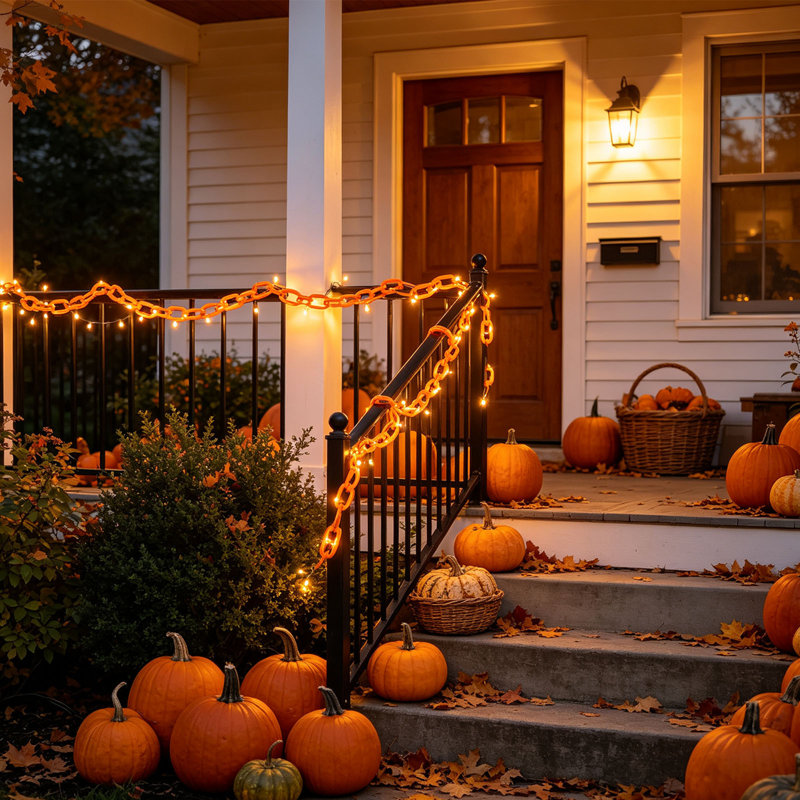 Guirlande lumineuse DEL Halloween LumiNous pour la décoration extérieure et intérieure. Lumières décoratives et colorées.
