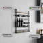 8 Bottle Wall Mounted Wine Bottle Rack Black