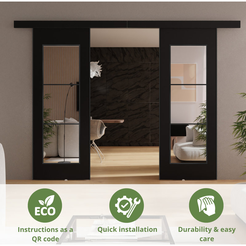 DOOR TORI 2, 134cm x 205cm, Black