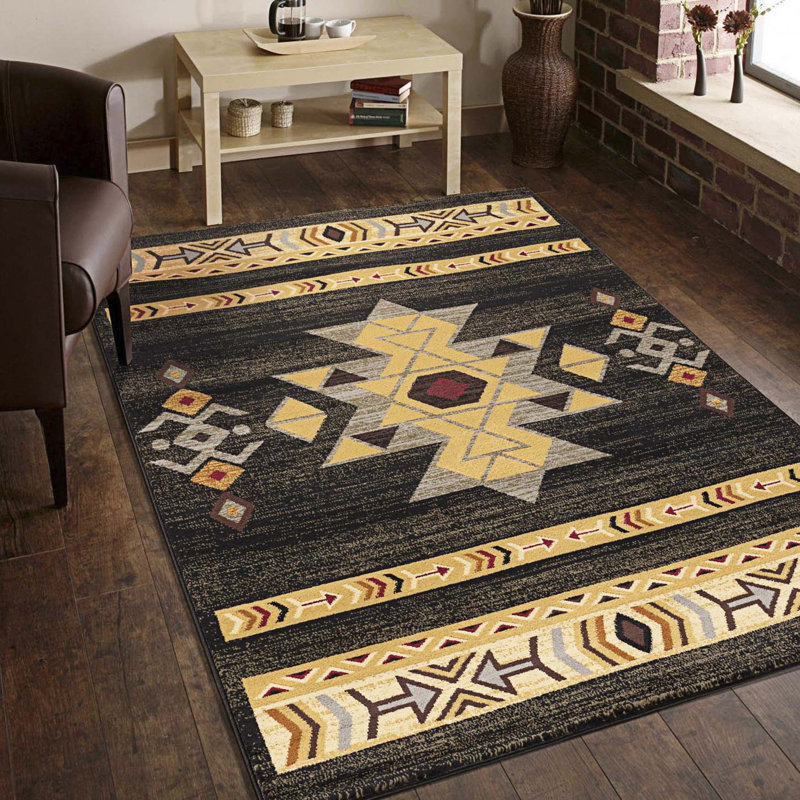 Tapis Southwest, tapis résistant aux taches, tapis décoratif, Rectangulaire 2 pi x 3 pi