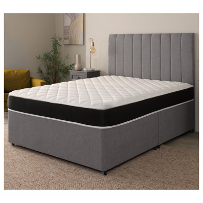 Blizzard Black Border Quilted Hypoallergenic Memory Sprung Mattress