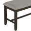 Ensemble de 6 tables de salle à manger en bois, 4 chaises en tissu et banc-1020208823