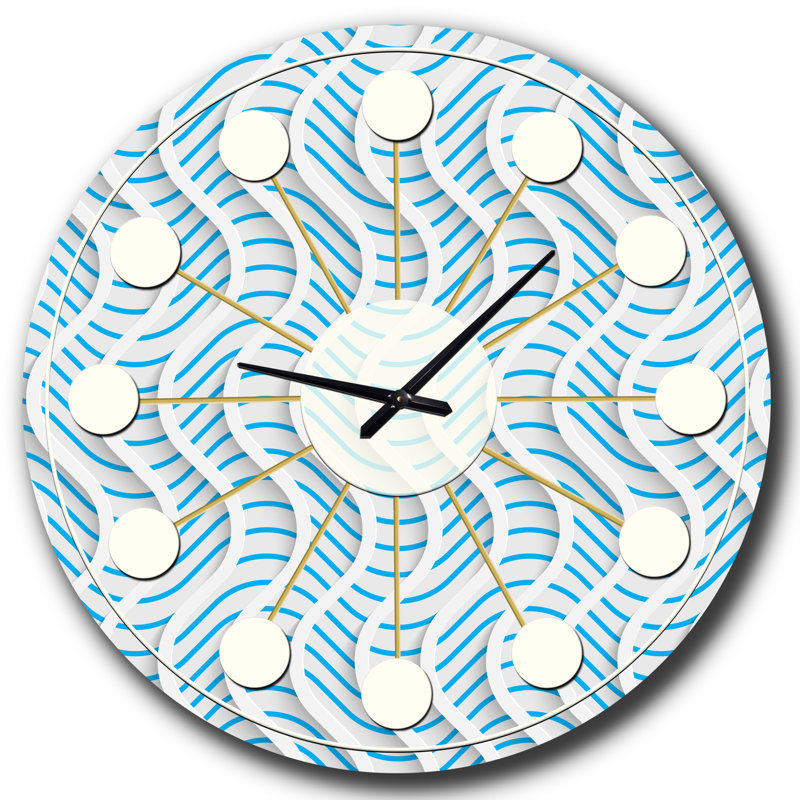 Oversized 3D II Mid-Century Wall Clock, Small