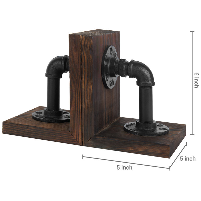 Wood Non-Skid Bookends