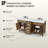 Rivers 72 " W Freestanding Standard Free Standing 2 Double Vanity Bathroom Vanity With Marble Top-410728510