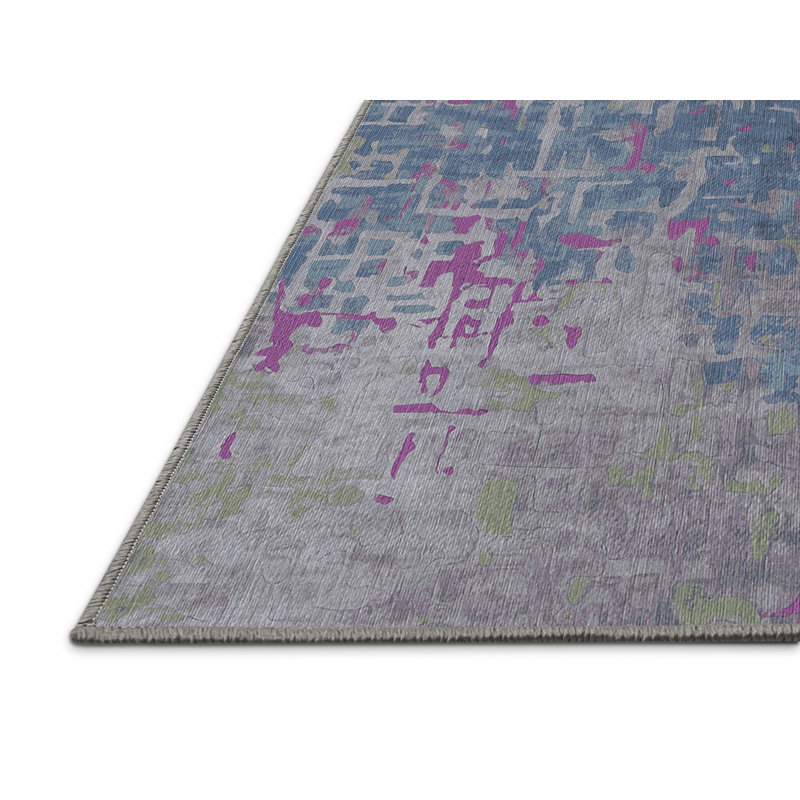 Tapis gris lavable à la machine, Rectangle 2 pi x 3 pi